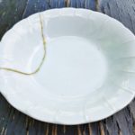 Kintsugi white bowl